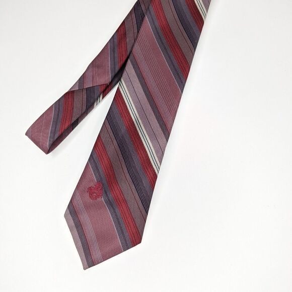 ⭐ Via Re Red Striped Tie - Picture 1 of 4